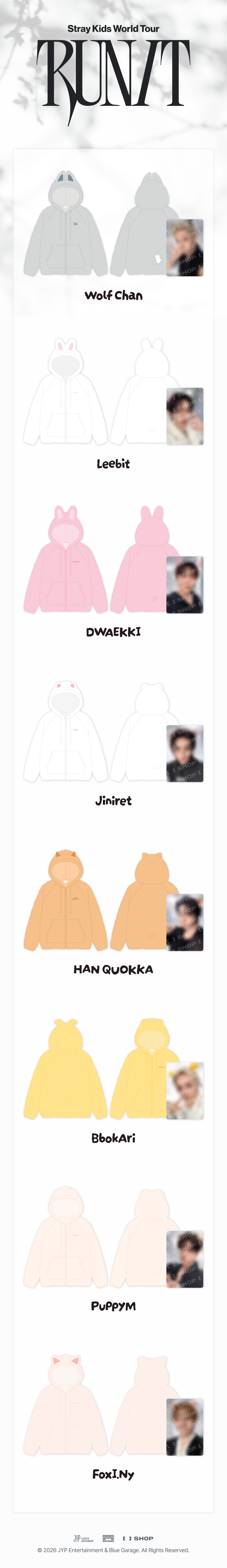 STRAY KIDS - SKZOO HOOD ZIP-UP