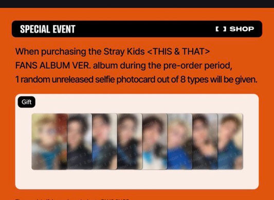 STRAY KIDS - FANS SHOP (fans album ver.) THIS & THAT POB