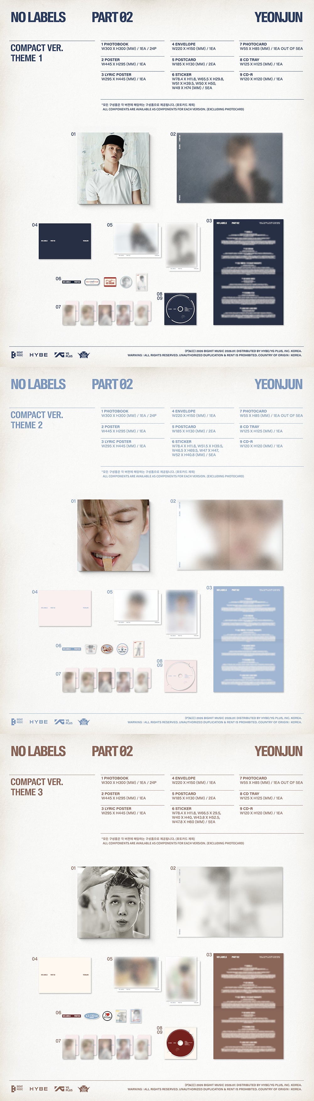 TXT - YEONJUN NO LABELS: PART 02 [COMPACT VER.] (PRE-ORDER)