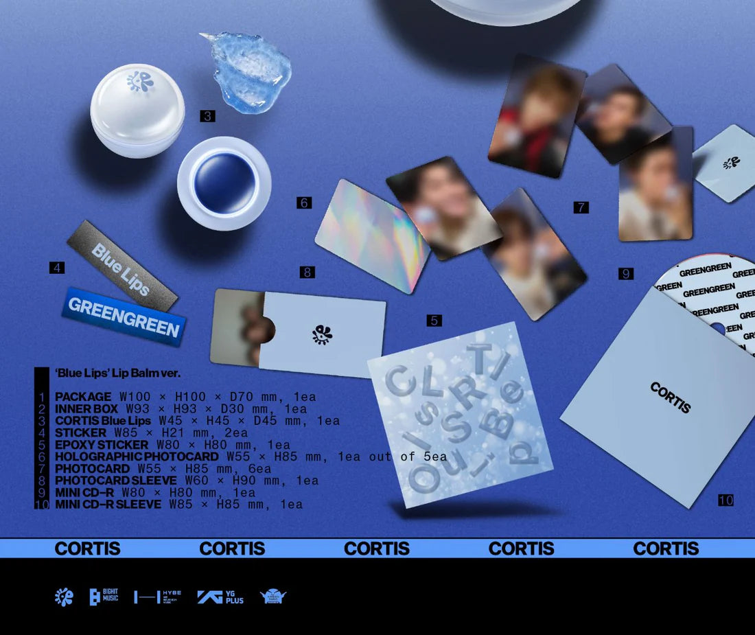 CORTIS - GREENGREEN ('BLUE LIPS' LIP BALM VER.) [JULY restock]
