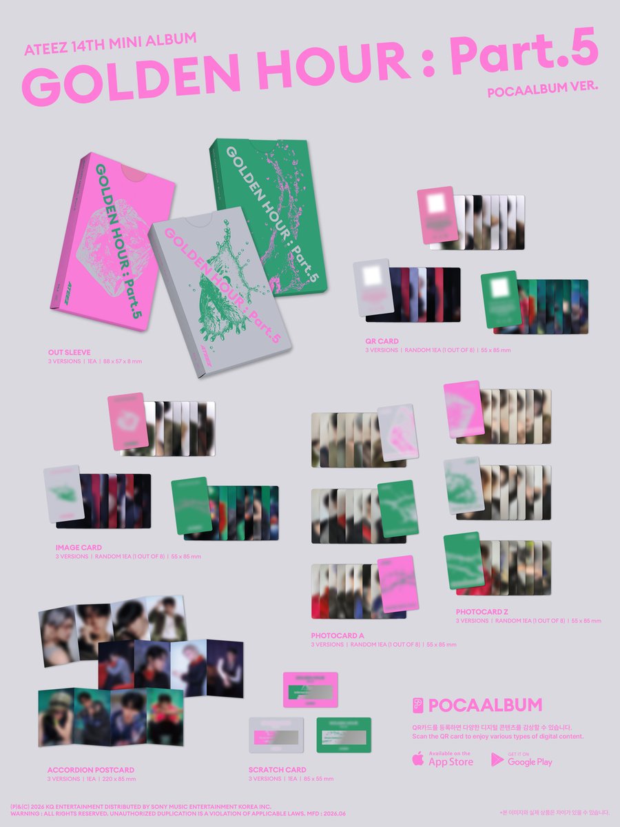 ATEEZ - GOLDEN HOUR PART. 5 pocaalbum ver. [JULY restock]