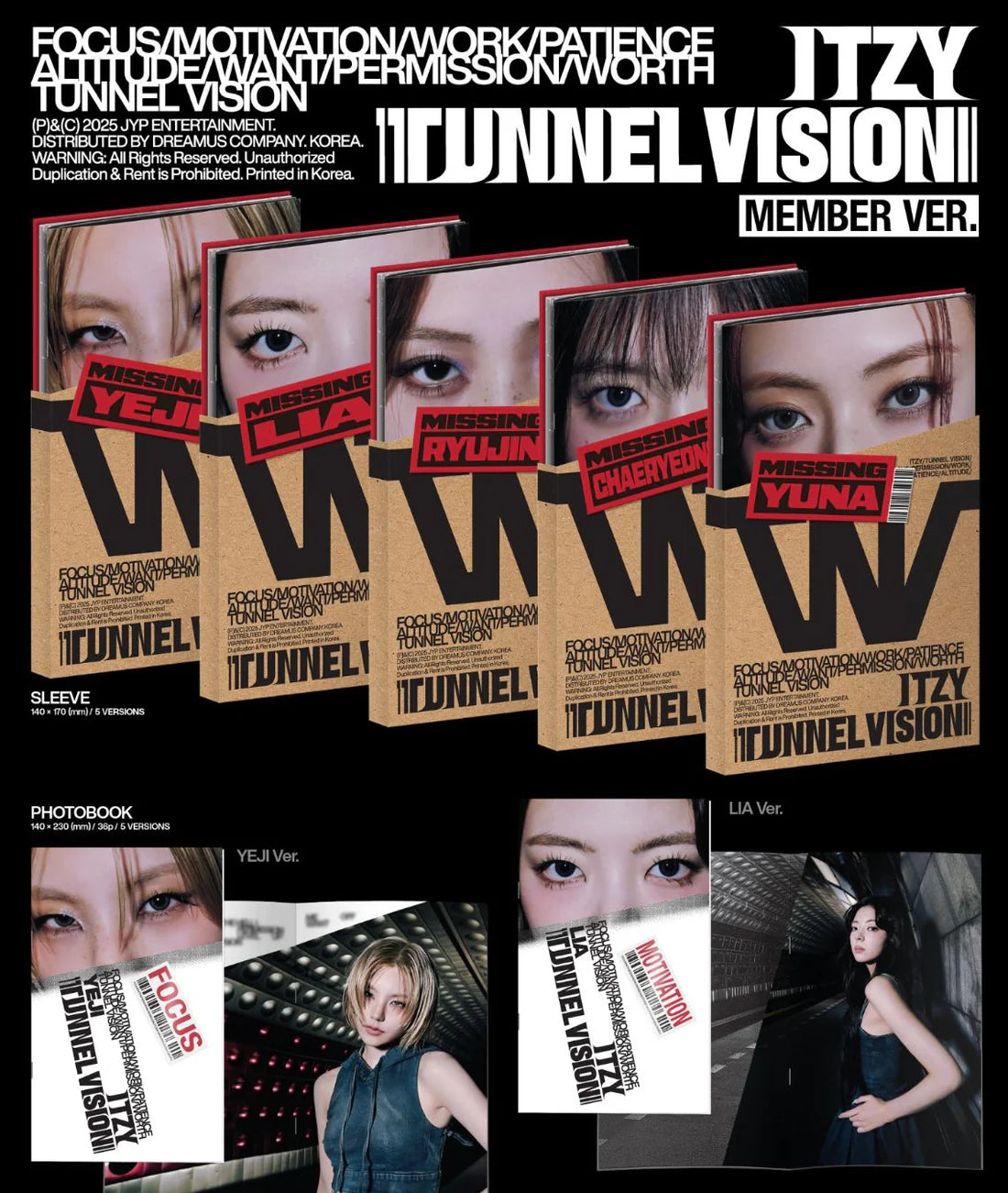ITZY - TUNNEL VISION (MEMBER VER.) [JULY restock]