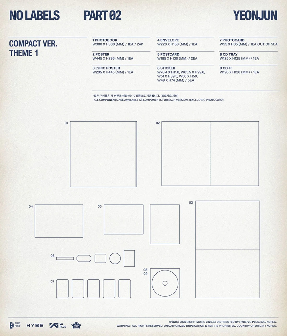 TXT - YEONJUN NO LABELS: PART 02 [COMPACT VER.] (PRE-ORDER)
