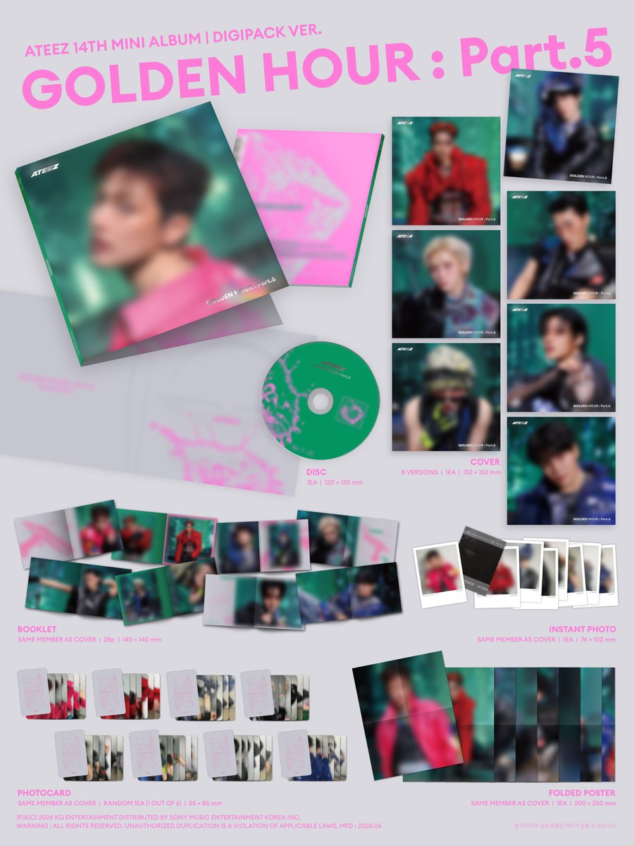 ATEEZ - GOLDEN HOUR PART. 5 digipack ver. [JULY restock]