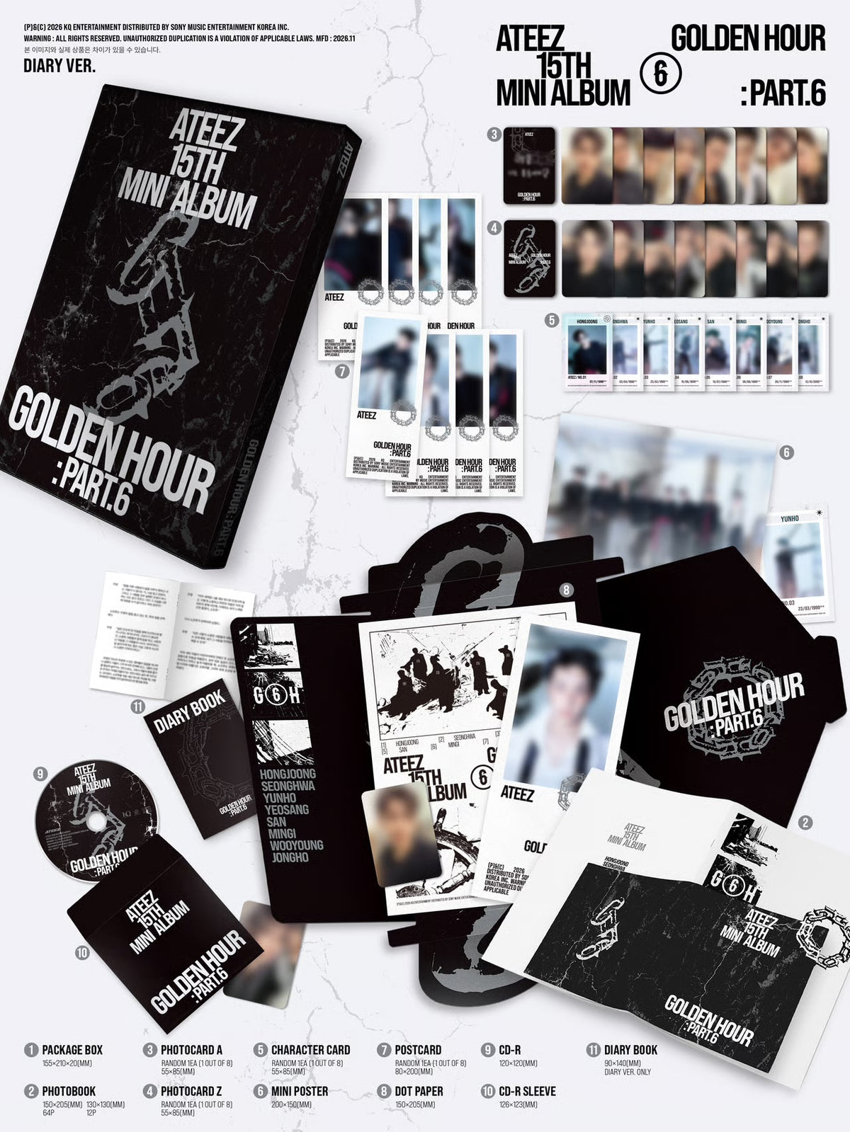 ATEEZ - GOLDEN HOUR: PART 6 SIGNED