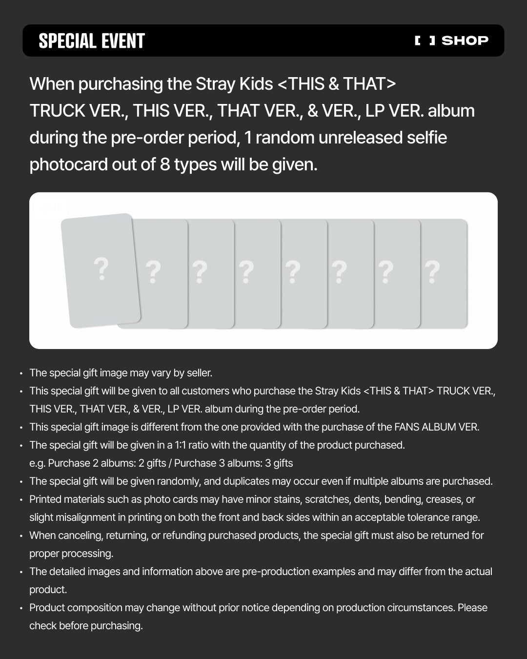 STRAY KIDS - THIS & THAT [THIS VER - THAT VER] (PRE-ORDER) + FANS SHOP GIFT