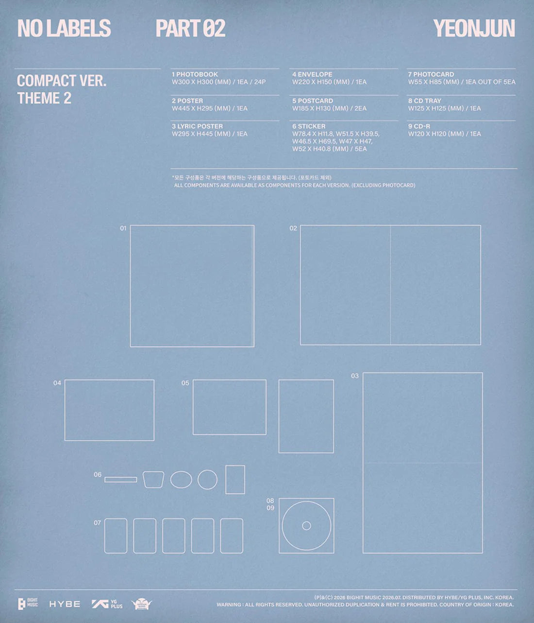 TXT - YEONJUN NO LABELS: PART 02 [COMPACT VER.] (PRE-ORDER)