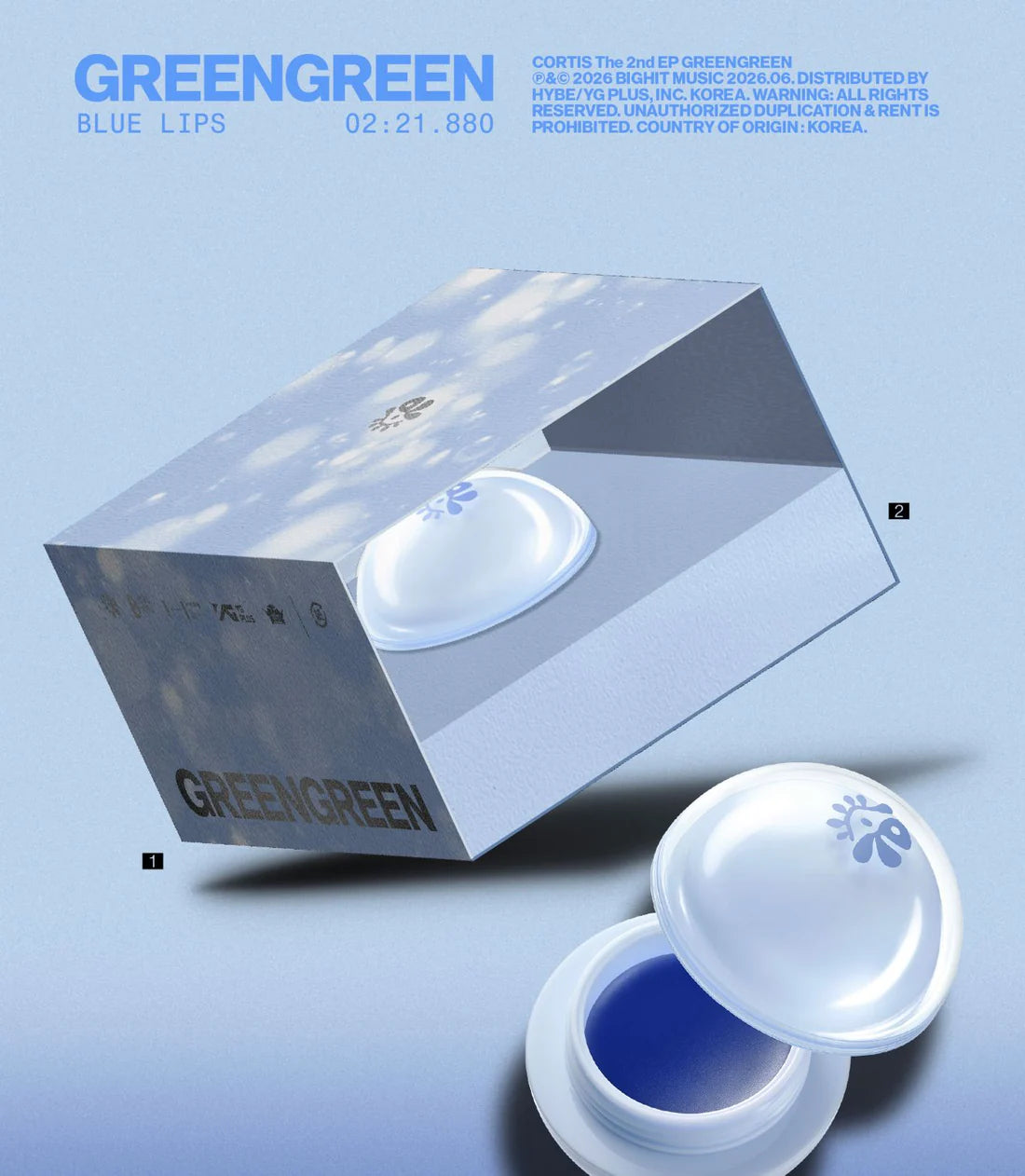 CORTIS - GREENGREEN ('BLUE LIPS' LIP BALM VER.) [JULY restock]