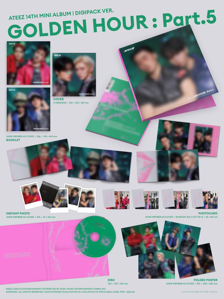 ATEEZ - GOLDEN HOUR PART. 5 digipack ver.2 [JULY restock]