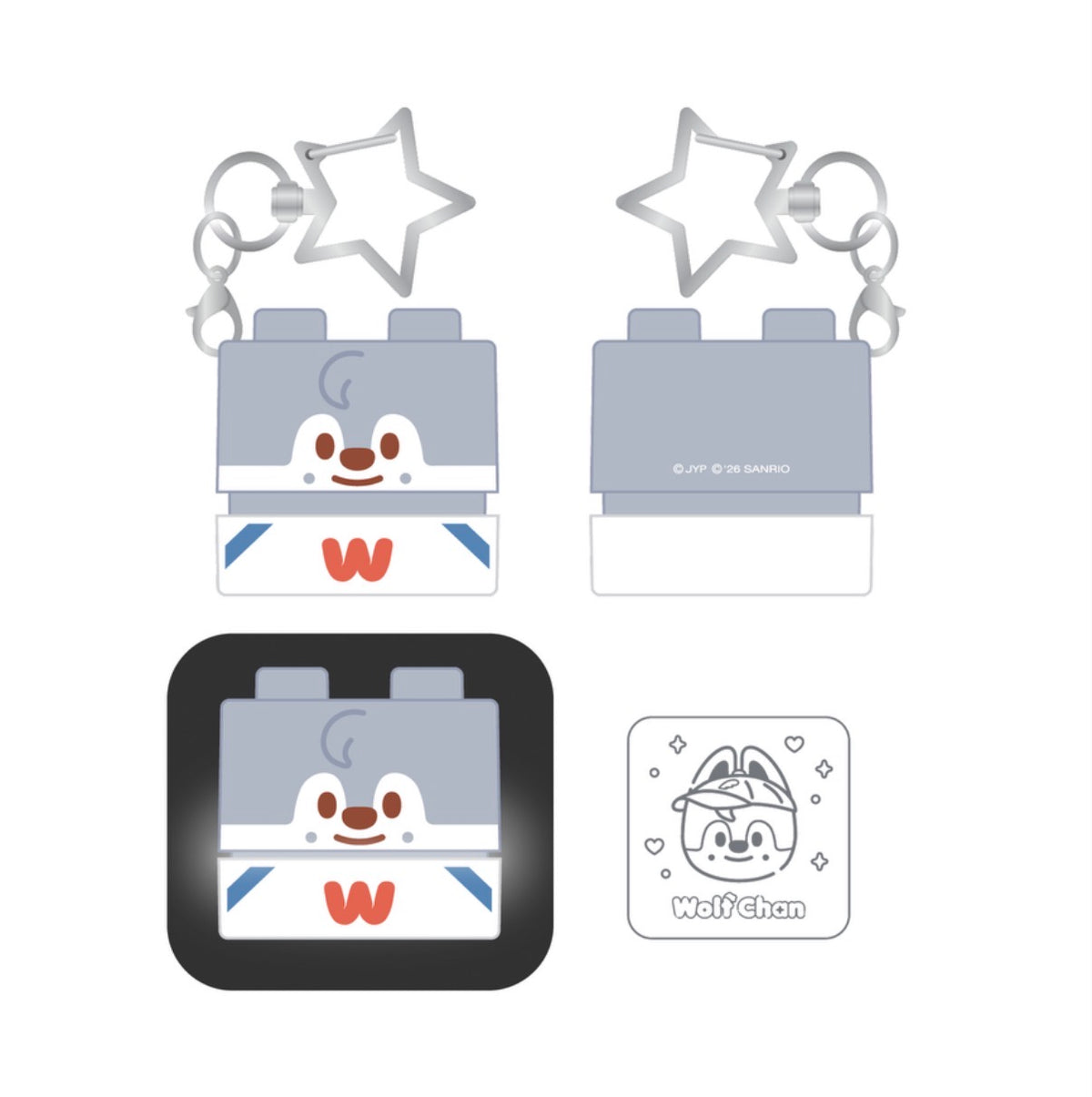 STRAY KIDS - SKZOO X SANRIO SECRET BLOCK STAMP [OCTOBER restock] (random)