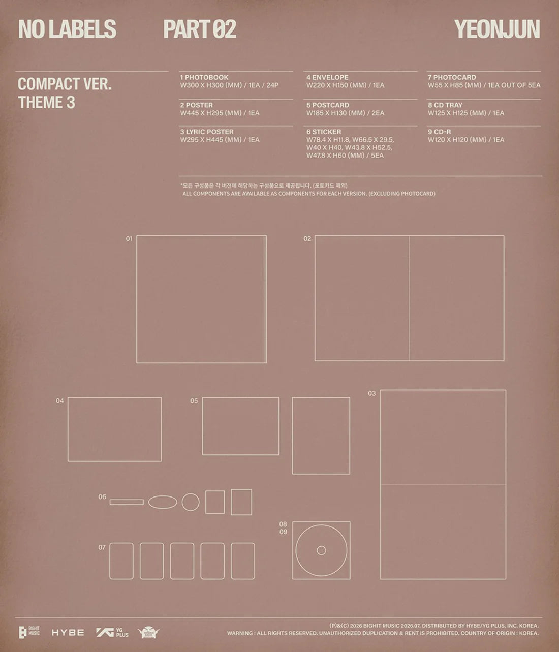 TXT - YEONJUN NO LABELS: PART 02 [COMPACT VER.] (PRE-ORDER)