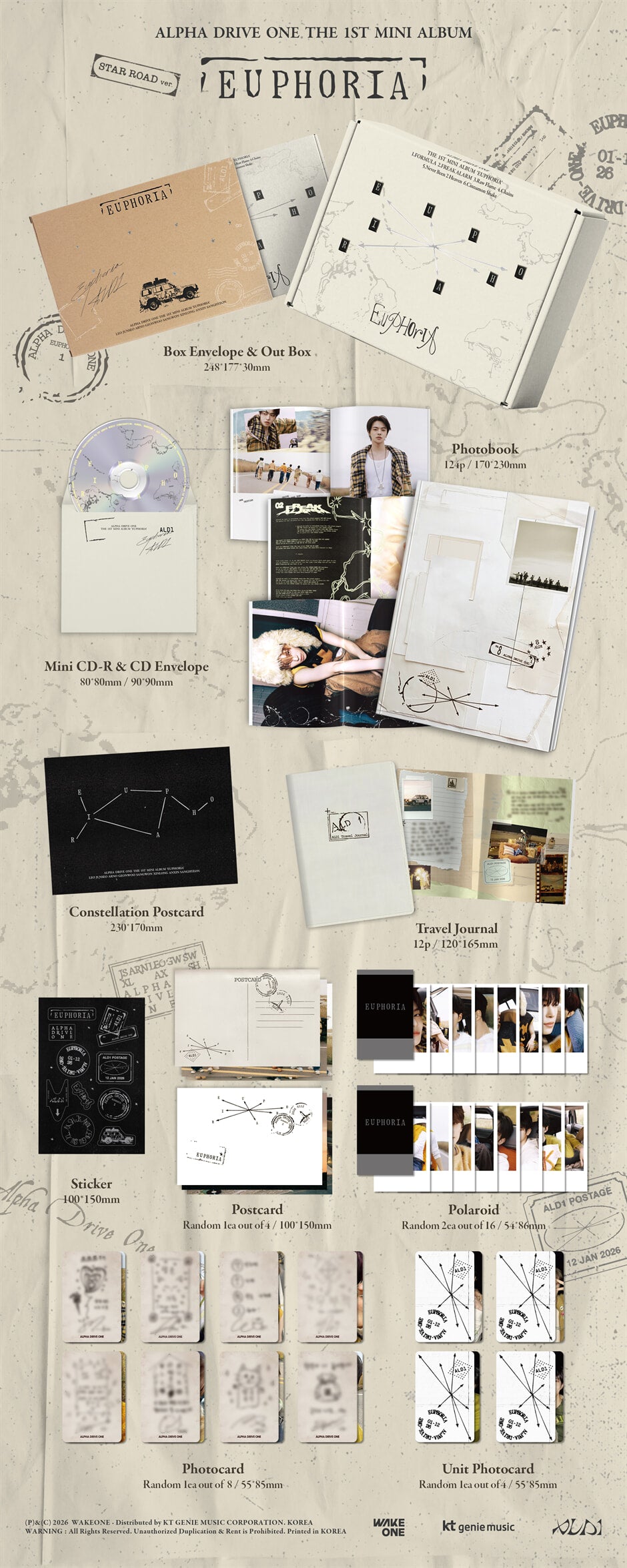 ALPHA DRIVE ONE – 1st Mini Album EUPHORIA (Star Road ver.)