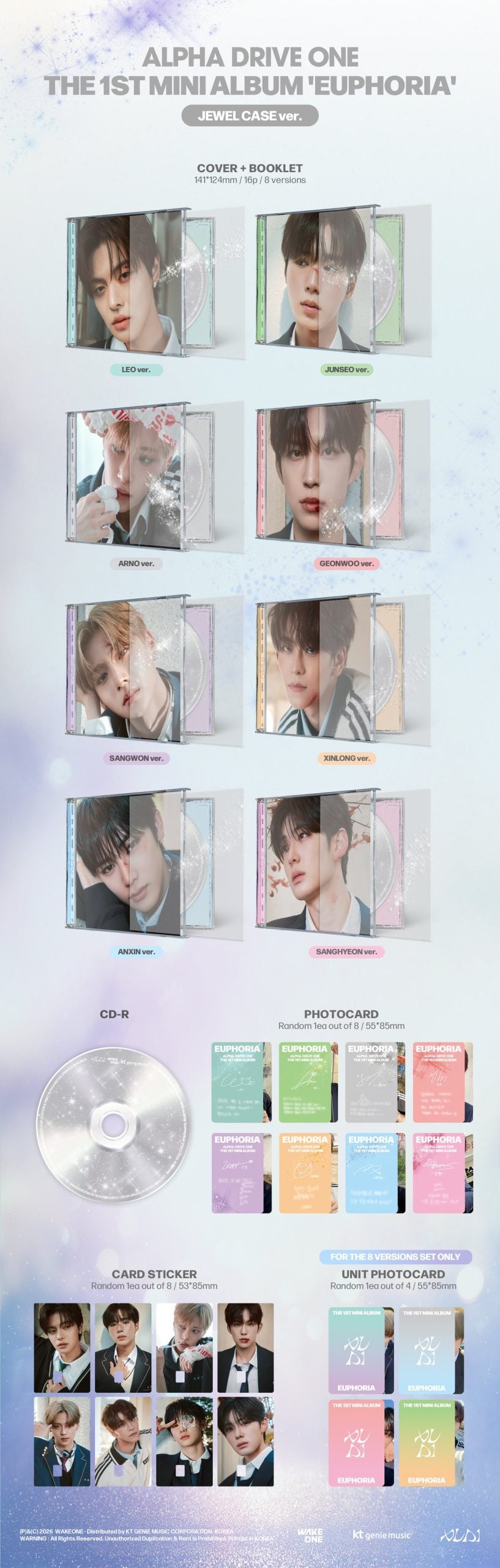 ALPHA DRIVE ONE – 1st Mini Album EUPHORIA Jewel Case
