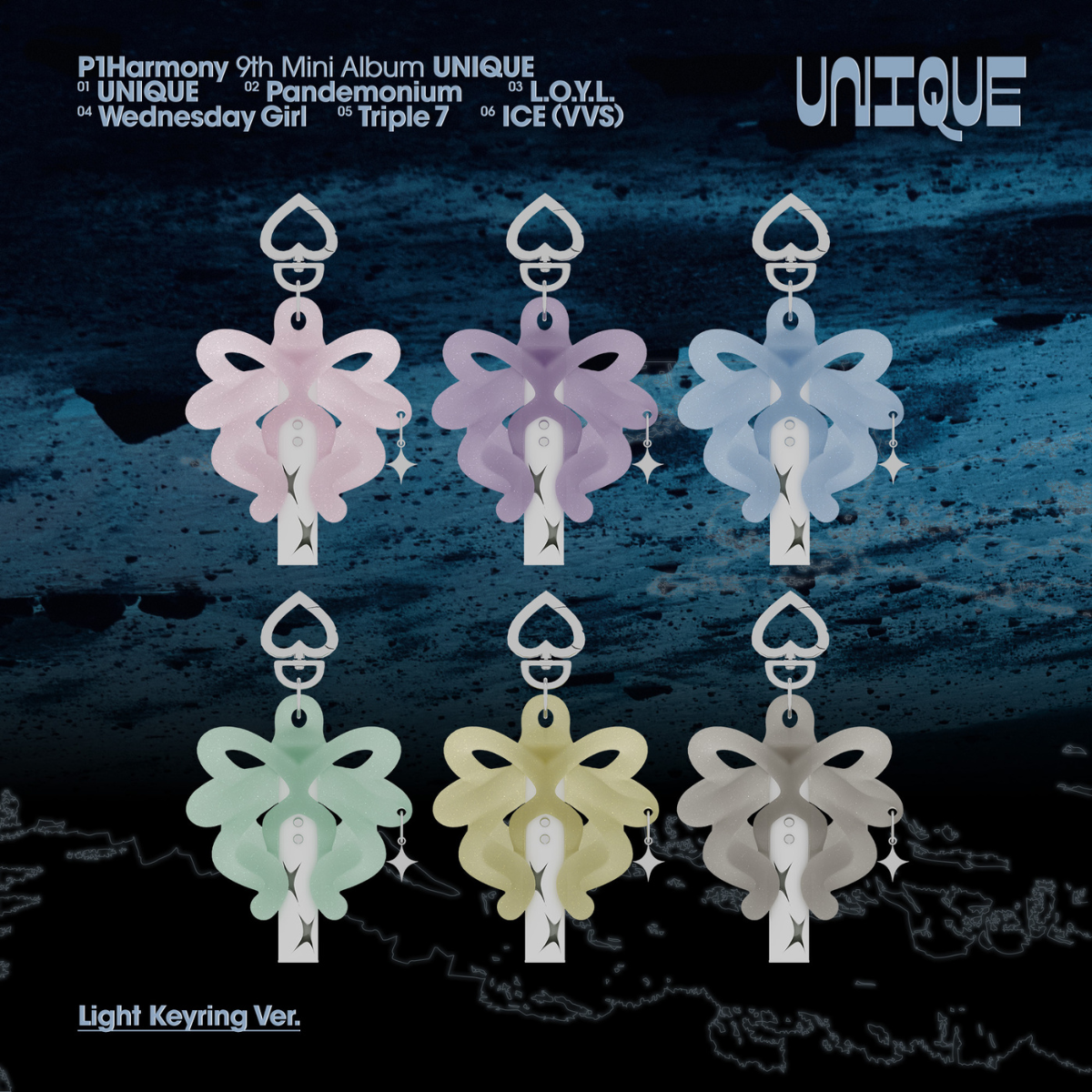 P1HARMONY - UNIQUE Light Keyring ver. [RANDOM]