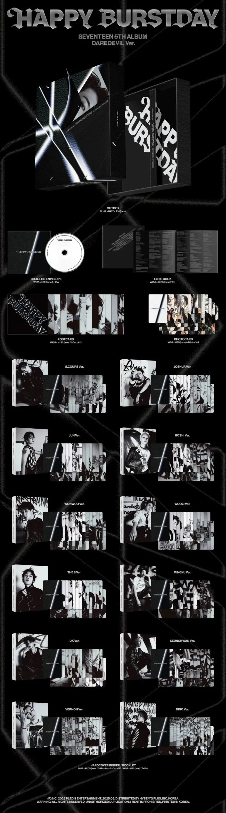 SEVENTEEN – HAPPY BURSTDAY (Daredevil ver.) [RANDOM]