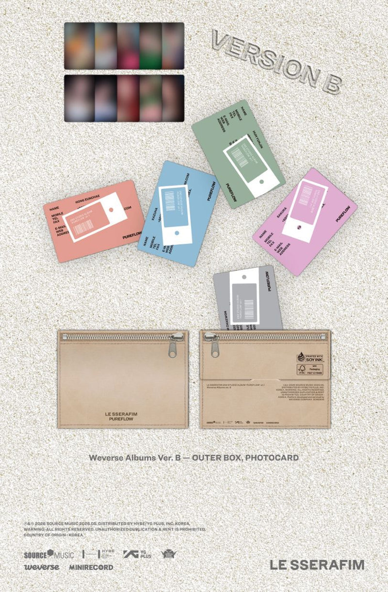 LE SSERAFIM - 'PUREFLOW' PT.1 Weverse album  [next restock]