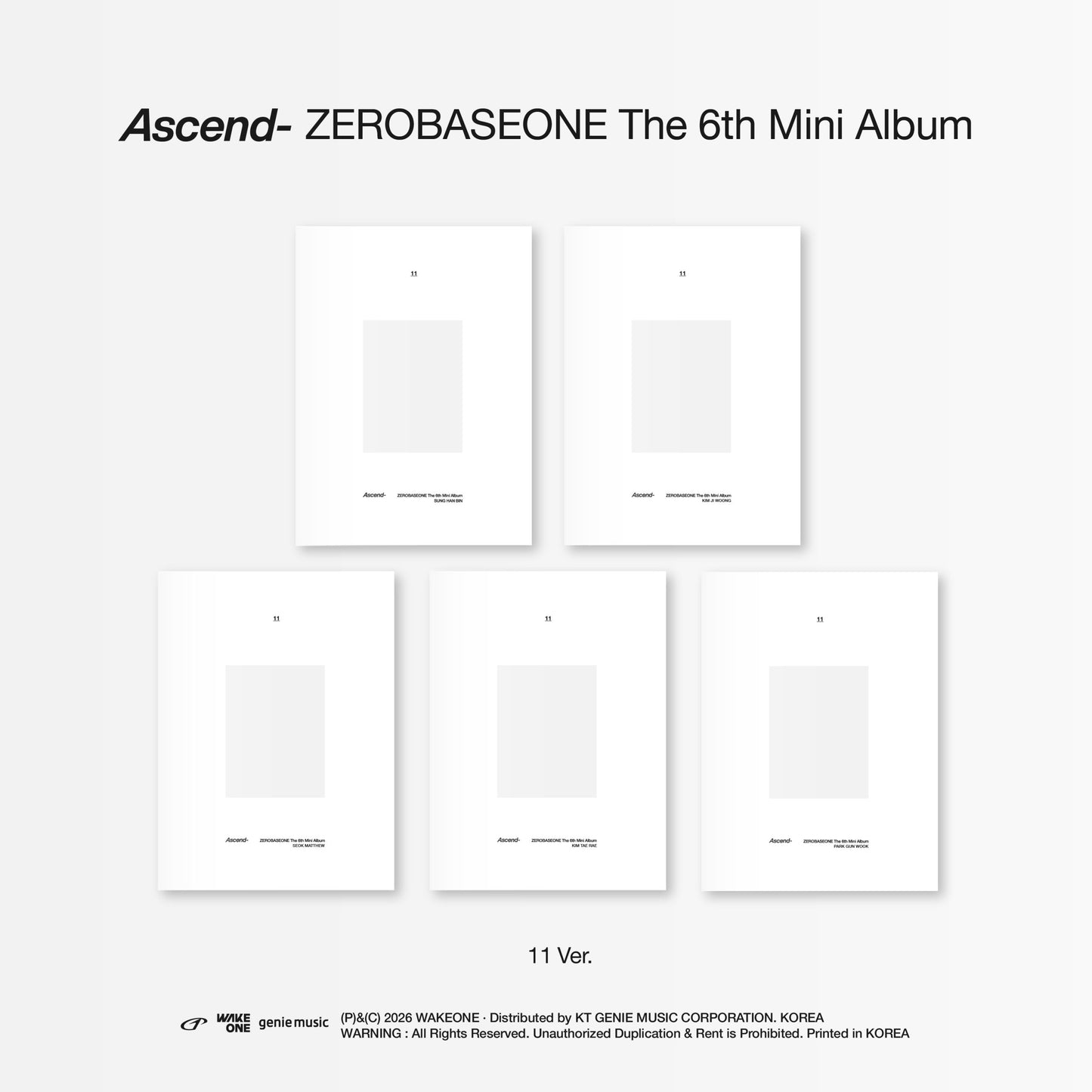 ZEROBASEONE - ASCEND 11 ver. Random [JULY restock]