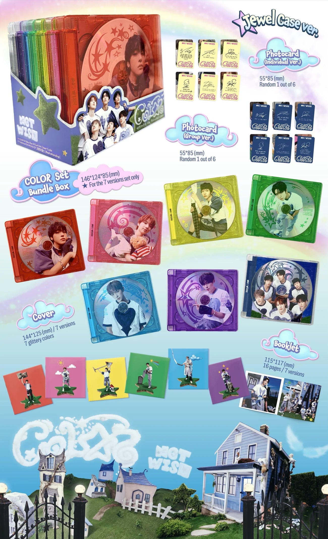 NCT WISH - COLOR (JEWEL CASE VER.) random [JULY restock]