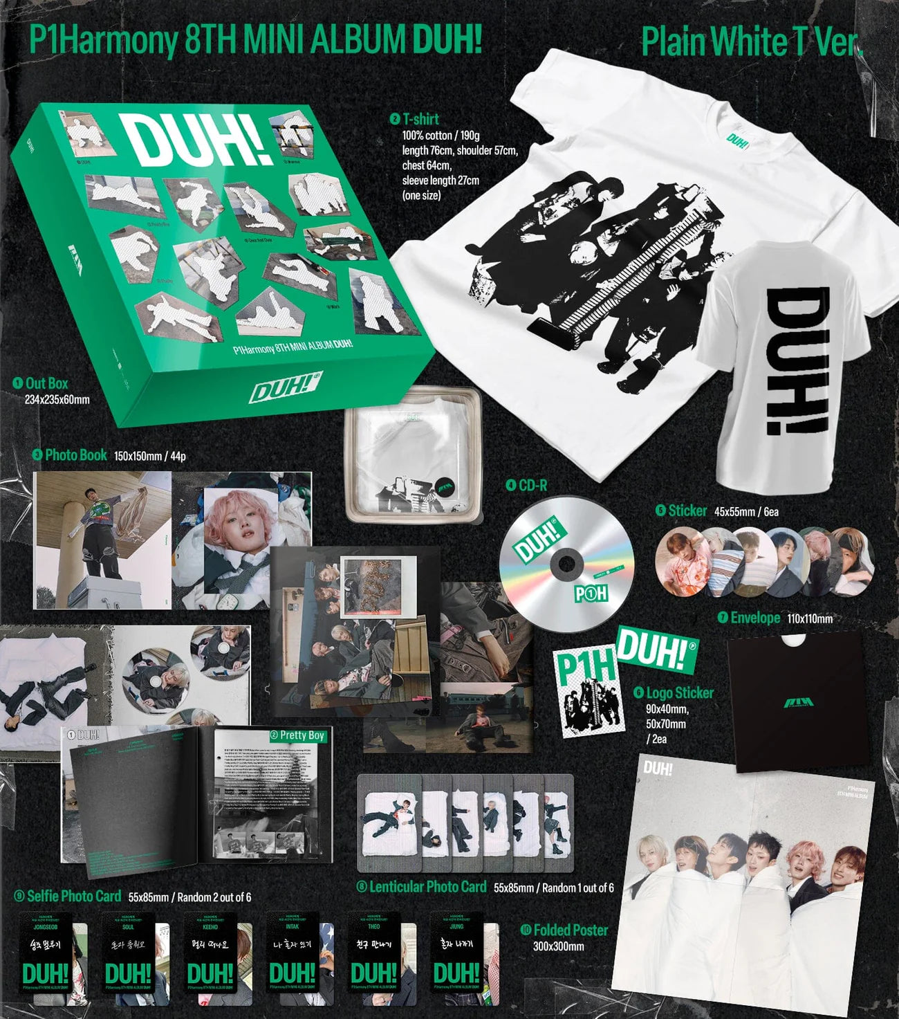 P1HARMONY - DUH! (PLAIN WHITE T VER.) [next restock]