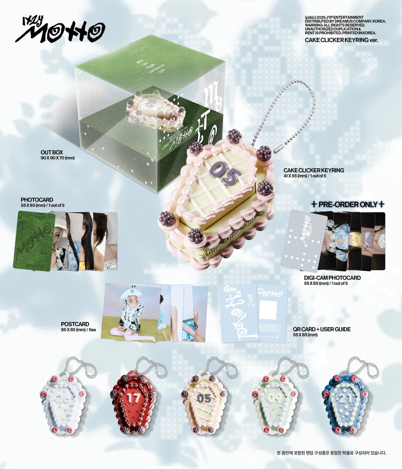 ITZY - MOTTO (CAKE CLICKER KEYRING VER.) [next restock]