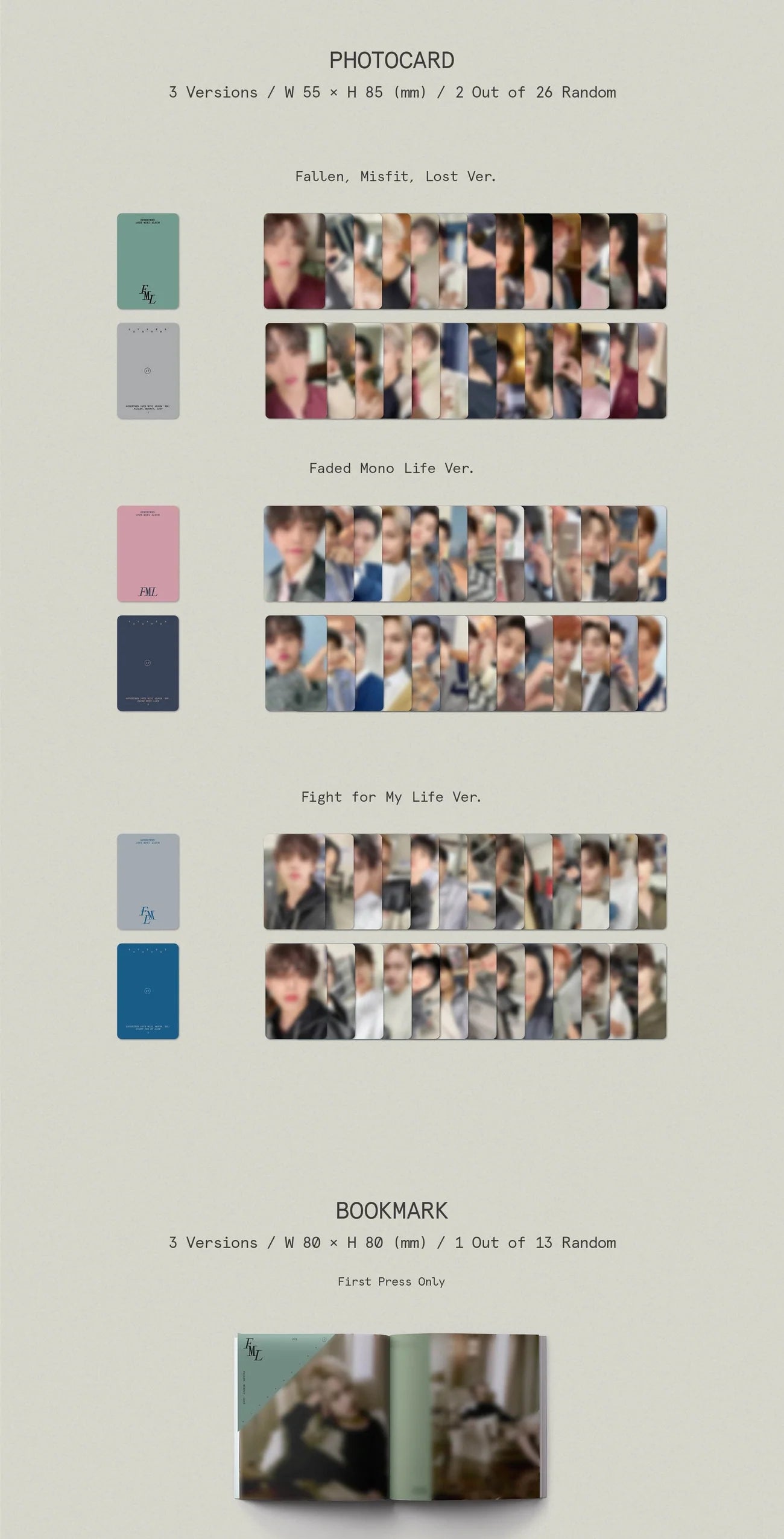 SEVENTEEN - 'FML' PHOTOBOOK ver. [next restock]