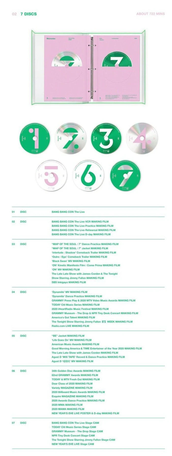 BTS - MEMORIES OF 2020 DVD [next restock]