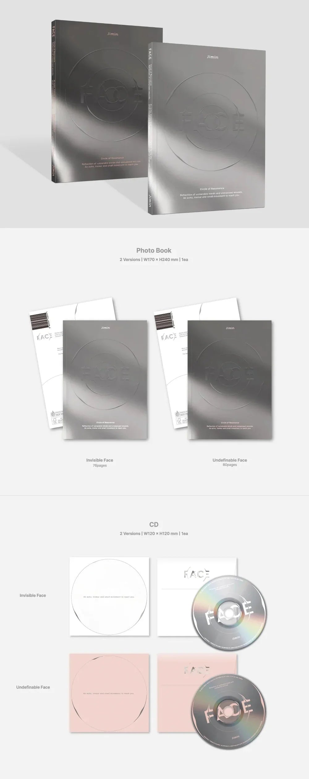 BTS JIMIN - FACE (1ST SOLO ALBUM) STANDARD ver [next restock]
