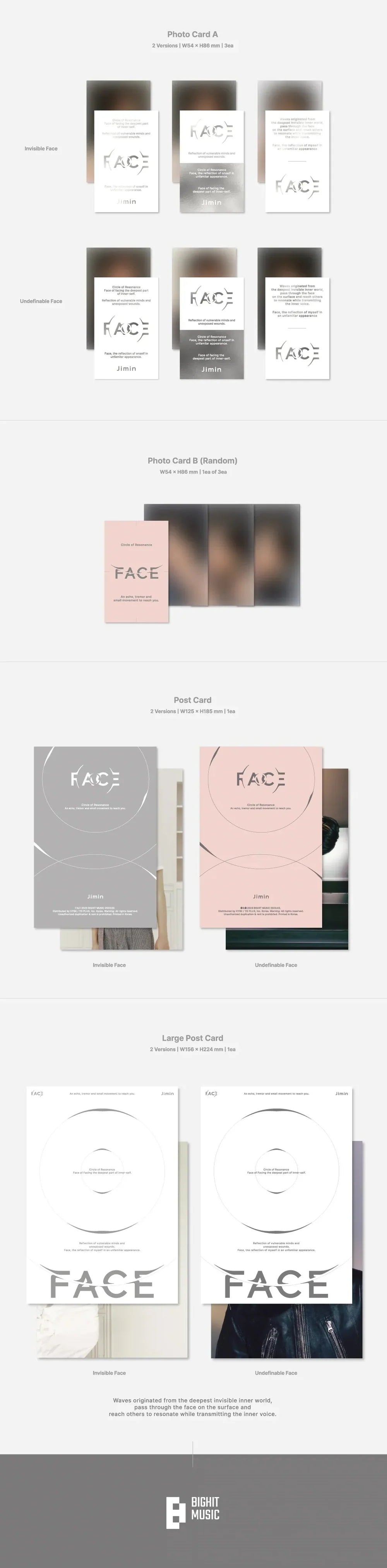 BTS JIMIN - FACE (1ST SOLO ALBUM) STANDARD ver [next restock]