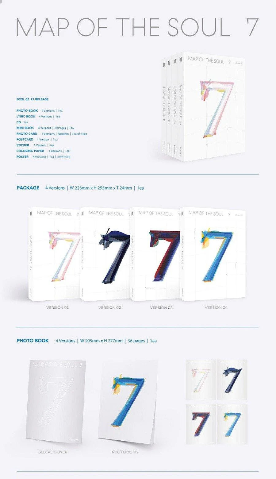 BTS - MAP OF THE SOUL : 7 [next restock]
