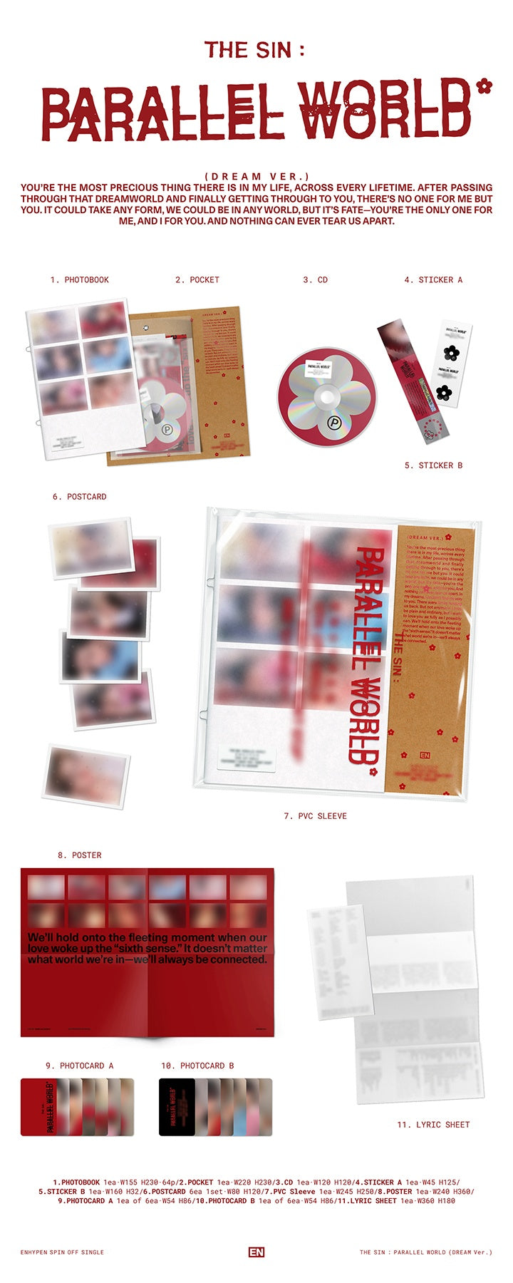 ENHYPEN - THE SIN : PARALLEL WORLD + M2U PREORDER GIFT