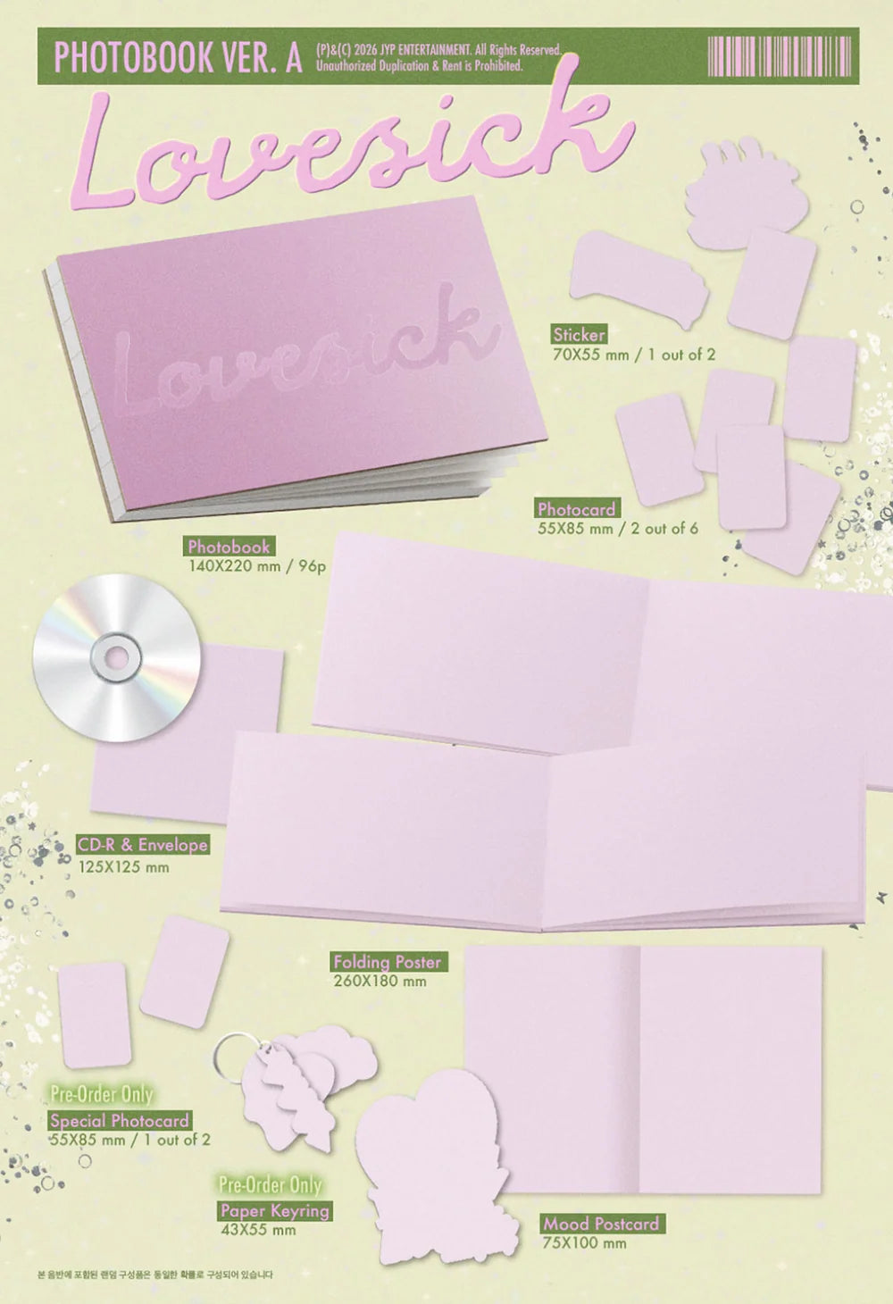 CHAERYEONG (ITZY) - LOVESICK (PHOTOBOOK VER.)+ FANSSHOP GIFT